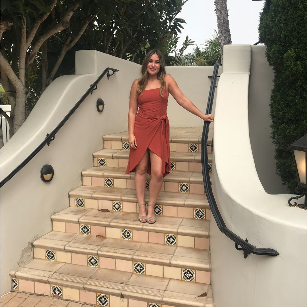 Majorelle Wrap Dress (burnt Orange color)